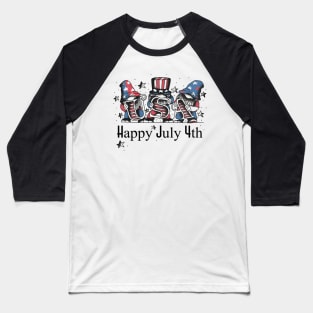 July 4th USA Gnomes Baseball T-Shirt